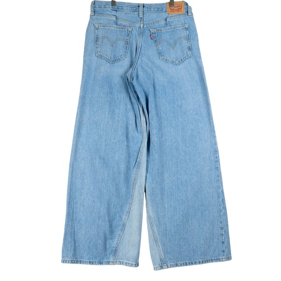 Levis 94 Baggy Wide Leg Jeans Light Wash Blue Paneled Denim A7462-0001 W29 L31 - Picture 2 of 13